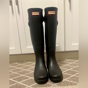 Hunter refined tall rain boots 2-tone